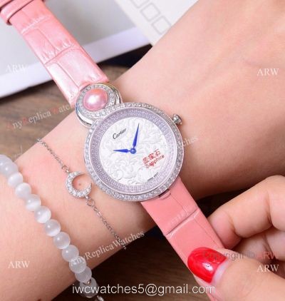 Higher Quality Cartier Ladies 35mm Watch Stainless Steel Diamond watches