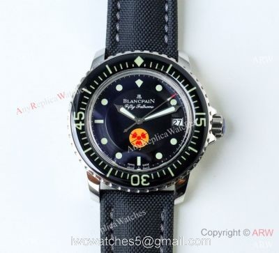 Best 1:1 Replica Blancpain Fifty Fathoms &8216;Tribute to Fifty Fathoms Watch SS Black Bezel watches