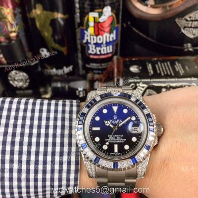 Submariner Rolex Rainbow Replica Watch Stainless Steel D-Blue Dial Asia 8215 Movement watches