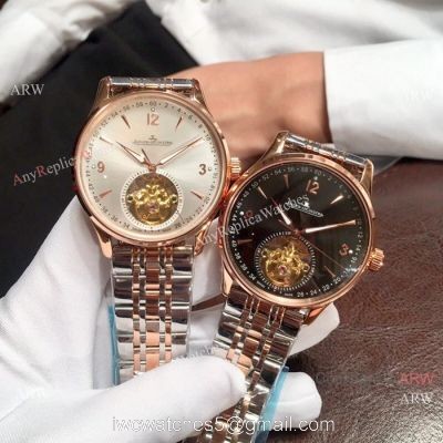 Best Copy Jaeger-LeCoultre Two Tone Rose Gold Tourbillon Watch 42mm watches