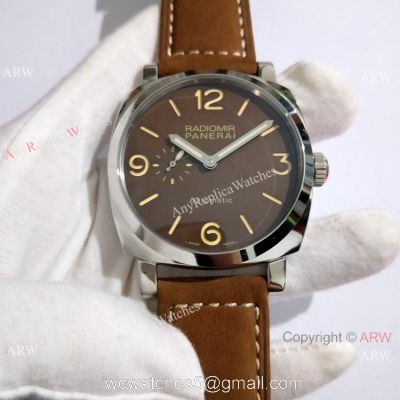 Best Copy Radiomir Panerai SS Brown Leather Strap Watch PAM 619 watches