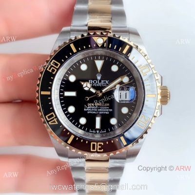 Noob V3 Rolex Sea-Dweller 126603 Two Tone Black Dial Watch Super Clone watches