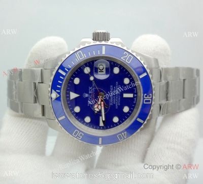 Copy Rolex Submariner Date Blue Ceramic Blue Face Watch 40mm watches