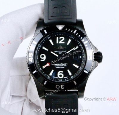 New Fake Breitling Superocean II Blacksteel Rubber Strap Watches watches