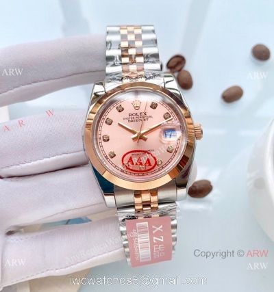 New Style Rolex Oyster Perpetual Datejust 36mm Watch Rose Gold Diamond Dial watches