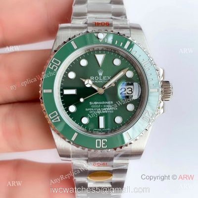 Noob Factory Rolex Submariner Hulk Replica Watch 904L 3135 Movement (V10 Version) watches