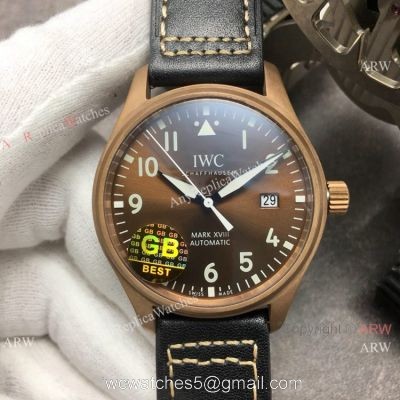 Swiss Replica IWC Big Pilots Spitfire 9015 Watch Bronze Case Brown Dial watches