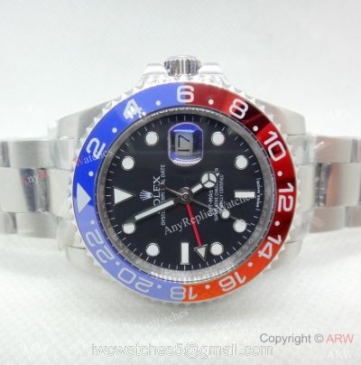 Higgest Quality Rolex GMT Master II Pepsi Replica Watch with ETA 2836 Movement watches
