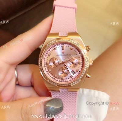 Vacheron Constantin Overseas Rose Gold Chrono Watch Women Vacheron Constantin Copy watches