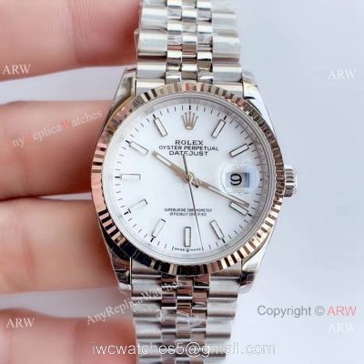 EW Rolex Oyster Perpetual Datejust White Dial 36mm Watch / Best Chinese Replica Watches watches
