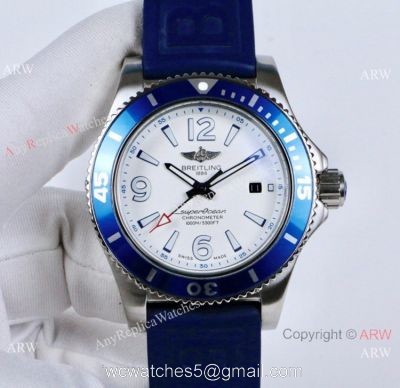 New Breitling Superocean II Watches White Dial Blue Bezel watches