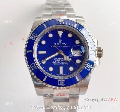 NEW Rolex Submariner Smurf Blue Ceramic Noob 3135 Replica Watch (V10) watches