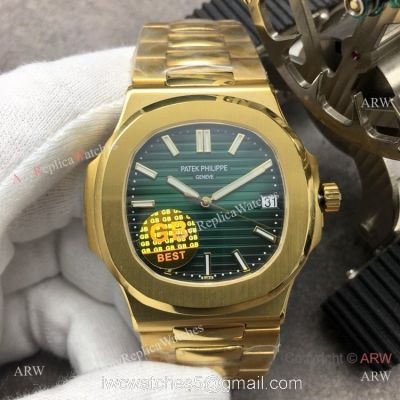 GB Factory Swiss Cal.324 Replica Patek Philippe Nautilus Green Dial Watch watches