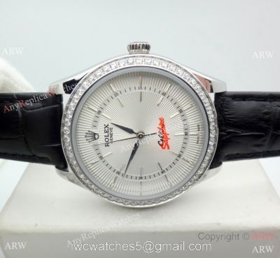 High Quality Rolex Geneve Cellini Replica Watch SS Diamond Bezel 39mm watches