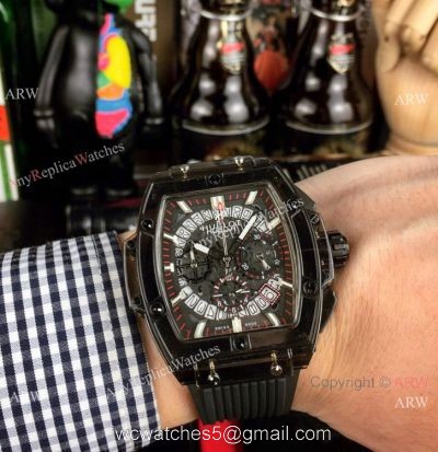 Fake Hublot Geneve Big Bang Black Unico Sapphire VK Chronograph Watch watches