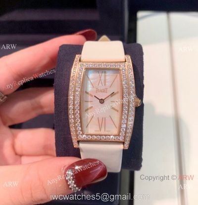 Copy Piaget Limelight Tonneau Rose Gold diamond Watch 27mm watches