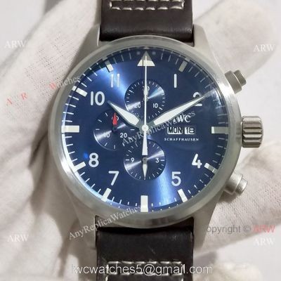 New Iwc Pilot Spitfire Blue Chronograph Watch High Quality Replica Watches China watches