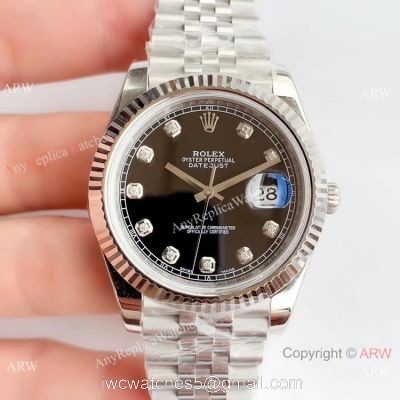 NEW Upgraded Rolex Datejust II Swiss 3235 V3 Replica Watch Black Dial w/ Diamond watches