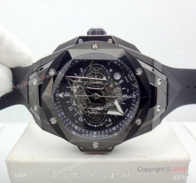 Replica Hublot Big Bang SANG BLEU II All Black Watch 45mm watches