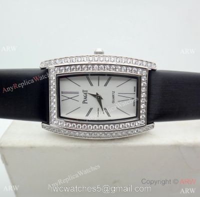 Copy Piaget Limelight Tonneau Women Watch SS Diamond watches