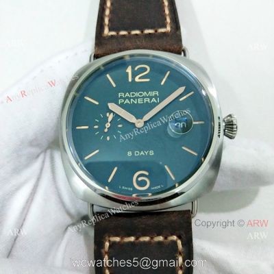 Replica Panerai Radiomir 8 Days SS Black Dial Watch PAM 735 watches