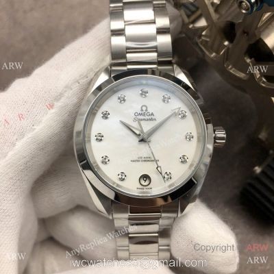 VS Factory Copy Omega Aqua Terra 150m 8800 Watch Diamond Dial Lady watches