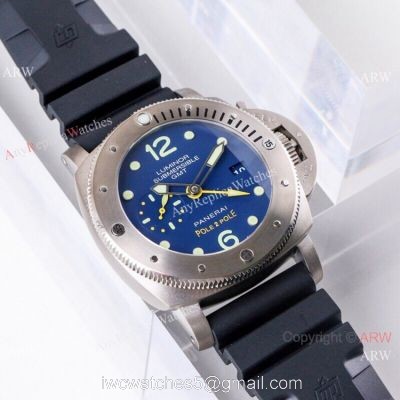 (VS) Swiss Copy Panerai Luminor Submersible 1950 3 Days GMT Titanium Watch watches