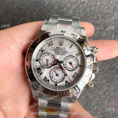 NEW! Noob Factory Rolex Daytona 1:1 Cal.4130 Stainless Steel Meteorite Dial watches