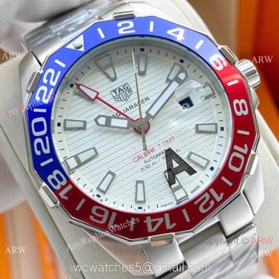 Copy Tag Heuer Aquaracer Calibre 7 GMT Watch New Blue Red Bezel watches
