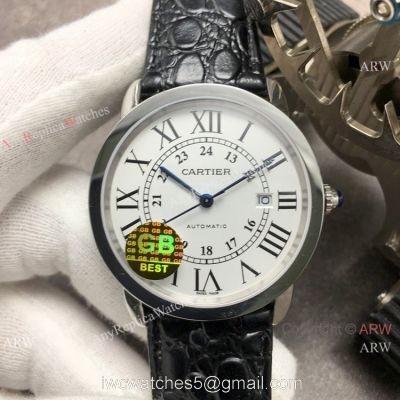 (GB)Best Replica Cartier Ronde Solo Cartier White Dial Watch 9015 Movement watches