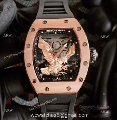 High Quality Replica Rose Gold Richard Mille Eagle Watch For Men Ref RM 57-05 watches