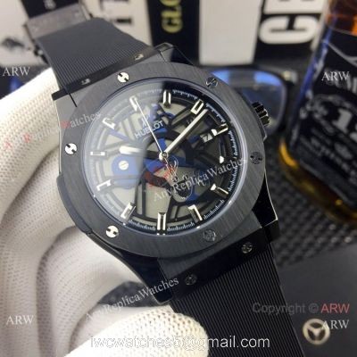 Hublot Classic Fusion Skeleton Copy Watches All Black watches