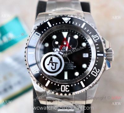 AJ Factory MAX Rolex Deepsea Black Replica Watch Stainless Steel watches