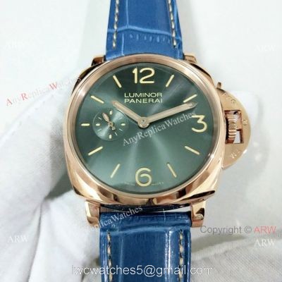 Copy Panerai Luminor Due PAM00677 Gray Dial Rose Gold Watch 42mm watches