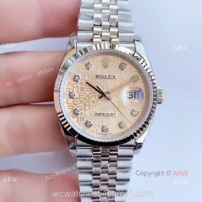 EW factory Copy Rolex Computer Face Datejust 36mm Watch watches