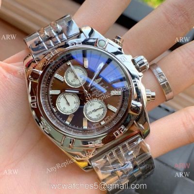 Top AAA Replica Breitling Chronomat Chronograph Watches Ss Chocolate Face watches