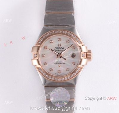 Omega Constellation 2-Tone Rose Gold 8521 Watch Super Clone watches