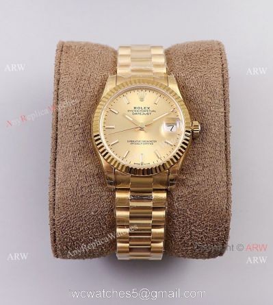 (TW Factory) Rolex Datejust 31mm Midsize Watch Yellow Gold President watches
