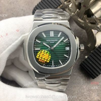 Swiss Replica Patek Philippe Nautilus Green Dial Watch GB Factory watches