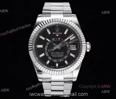 Noob Factory Rolex Sky Dweller Watch Replica Rolex Sky Dweller Black Dial For Men watches