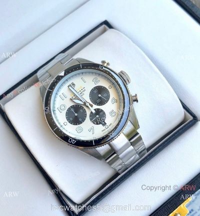 Copy Tag Heuer Autavia Flyback Stainless Steel White Dial Watches 43mm watches