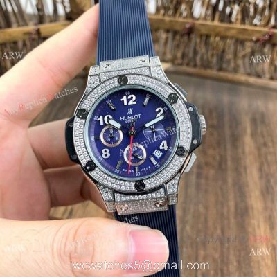 Hublot Big Bang Evolution 36mm Lady Watches Diamond Case Blue Dial watches