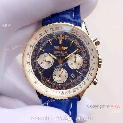 JF Factory Breitling Navitimer 01 Men Watch Blue Dial Two Tone watches