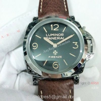 2019 New Replica Panerai Luminor Firenze PAM972 Watch SS Black Face watches