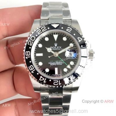 (EW) Swiss Copy Rolex GMT Master II 116710LN Watch Stainless Steel Black Ceramic 40mm watches