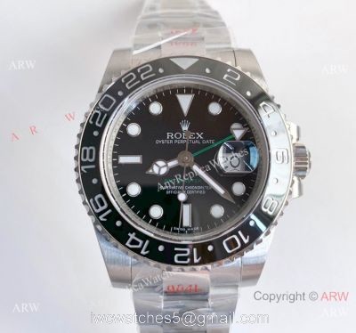 New Rolex GMT-Master II Stainless Steel 116710LN Noob 3135 Replica Watch (V10) watches