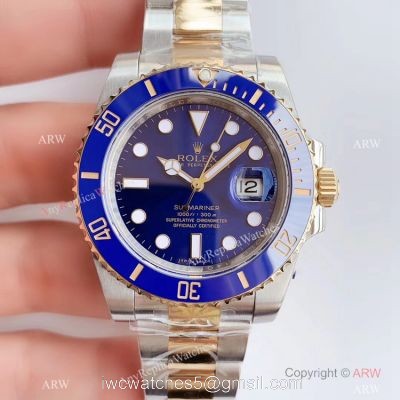 Grade AAA Rolex Submariner AR Factory V3 Version 2-Tone Smurfs Watch 40mm watches