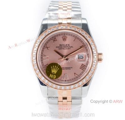 Diamond Bezel 2 Tone Rose Gold Rolex Datejust II Watch Swiss Grade 1 watches