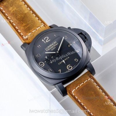 (VS) Swiss Copy Panerai Luminor GMT 1950 Ceramica PAM 441 Watch watches