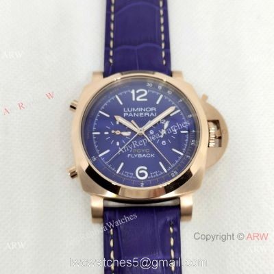 New! AAA Copy Panerai Luminor Yacht Challenge Flyback Watch Rose Gold watches